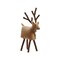 Tweedie Standing Burlap Brown Christmas Reindeer Tabletop Decor Decoration Small 5.51L x 1.45W x 7.85H in.